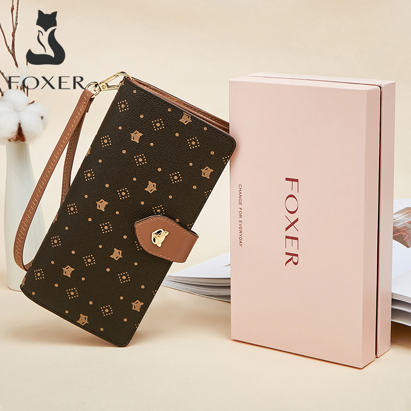 Женский длинный кошелек FOXER  – обзор и цена Monogram Keychain Leather
